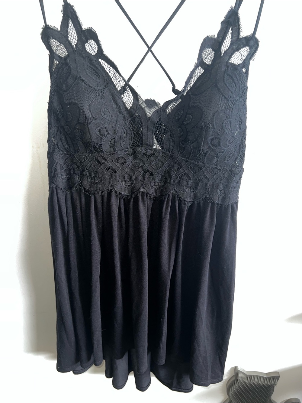 Zenana Outfitters Black Lace Trim Camisole